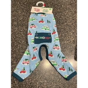 Merry & Bright Holiday Camper Dog Pajamas XS NWT